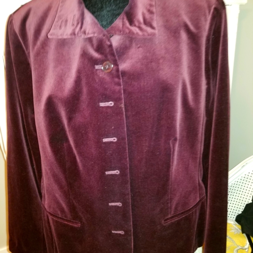 Ralph Lauren burgundy velveteen jacket 18w